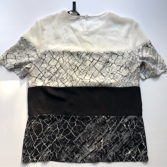 BCBGMAXAZRIA black and white 4 striped top xxs - Picture 5 of 7
